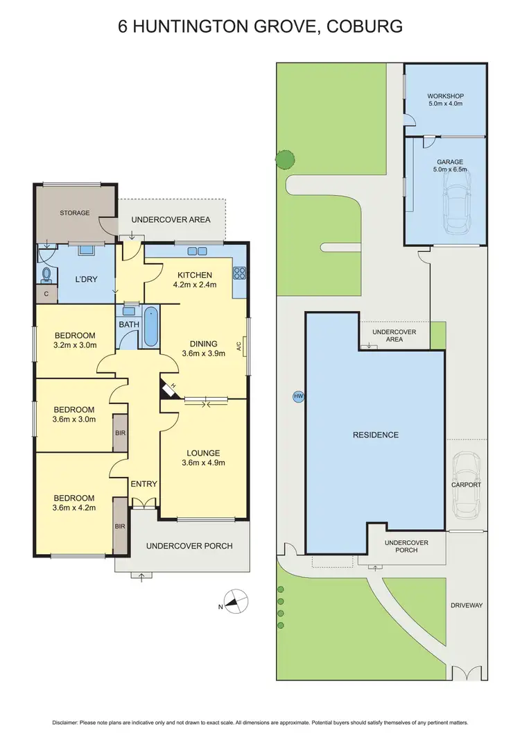 Floorplan of Homely house listing, 6 Huntington Grove, Coburg VIC 3058