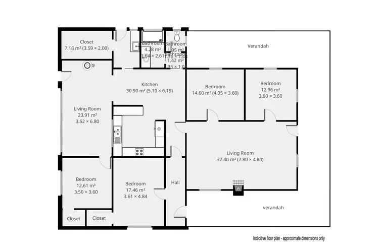 Floorplan of Homely rural property listing, 835 McCallums Creek Road, Majorca VIC 3465