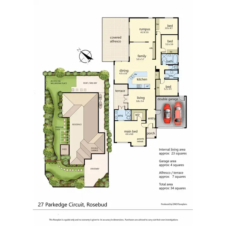 Floorplan of Homely house listing, 27 Parkedge Circuit, Rosebud VIC 3939