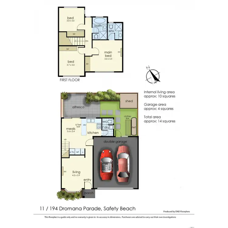 Floorplan of Homely unit listing, 11/194 Dromana Parade, Safety Beach VIC 3936