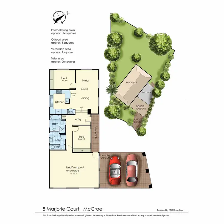 Floorplan of Homely house listing, 8 Marjorie Court, Mccrae VIC 3938