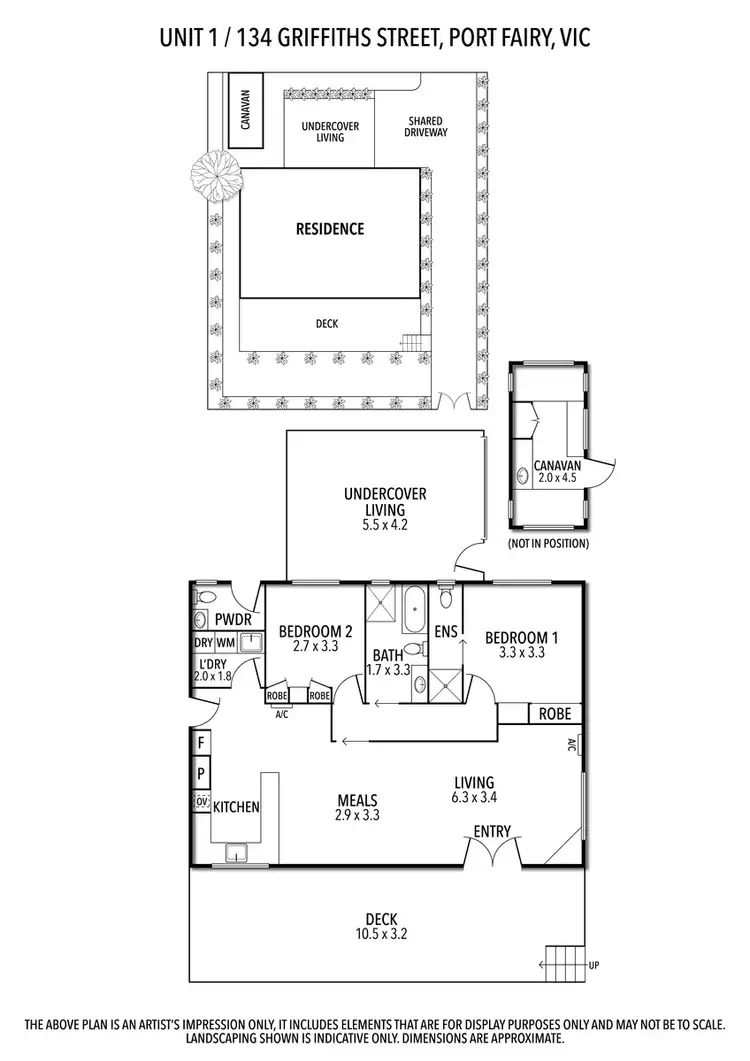 Floorplan of Homely house listing, 1/134 Griffith Street, Port Fairy VIC 3284