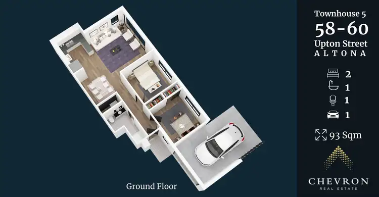 Floorplan of Homely townhouse listing, 5/58-60 Upton Street, Altona VIC 3018