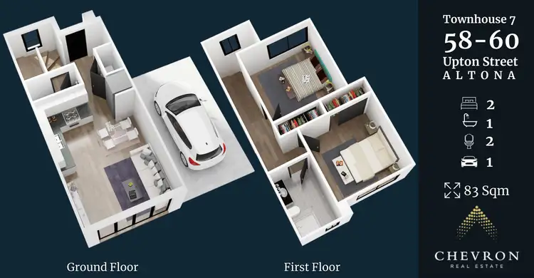 Floorplan of Homely townhouse listing, 7/58-60 Upton Street, Altona VIC 3018