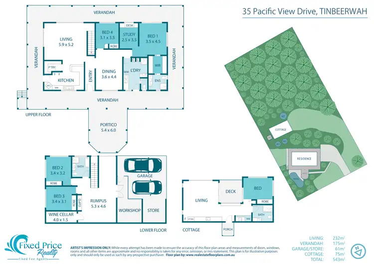 Floorplan of Homely house listing, 35 Pacific View Drive, Tinbeerwah QLD 4563
