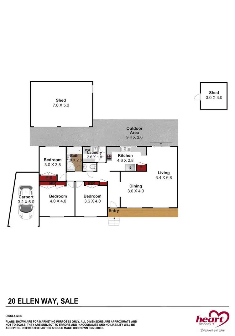 Floorplan of Homely house listing, 20 Ellen Way, Sale VIC 3850