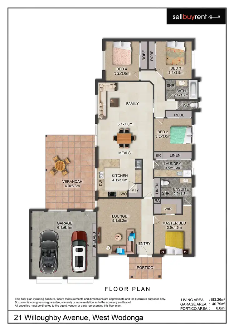 Floorplan of Homely house listing, 21 WILLOUGHBY AVENUE, Wodonga VIC 3690