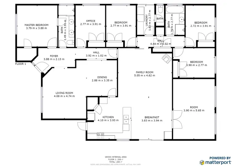 Floorplan of Homely house listing, 1 O'Byrne Crescent, Broadwood WA 6430