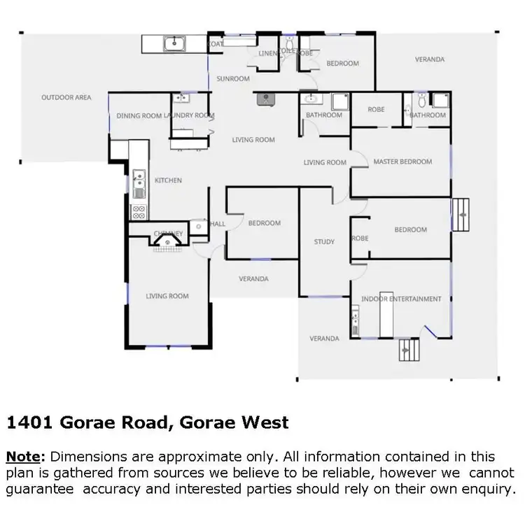 Floorplan of Homely rural property listing, 1401 Gorae Road, Gorae West VIC 3305