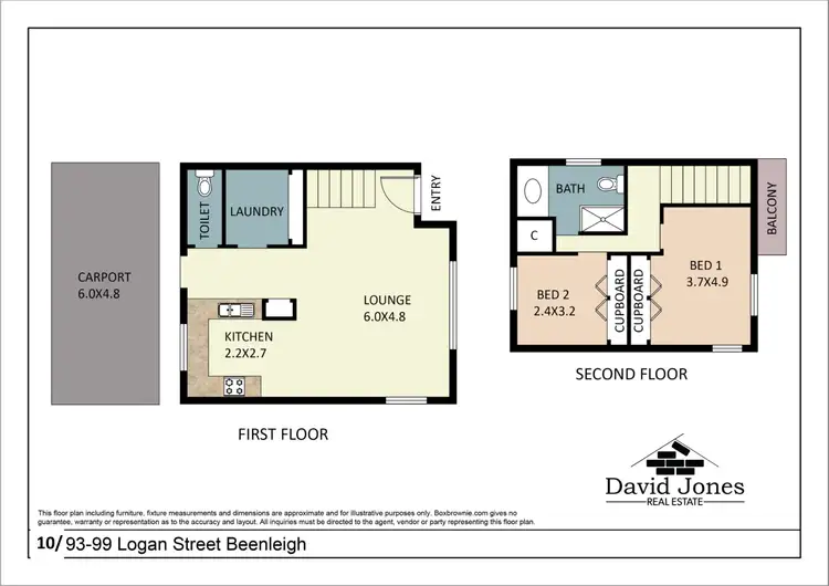 Floorplan of Homely unit listing, 10/93-99 Logan St, Beenleigh QLD 4207