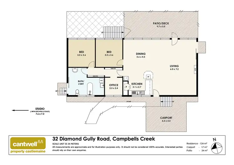 Floorplan of Homely house listing, 32 Diamond Gully Road, Campbells Creek VIC 3451