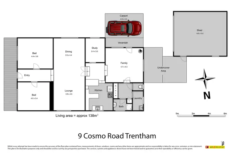 Floorplan of Homely house listing, 9 Cosmo Road, Trentham VIC 3458