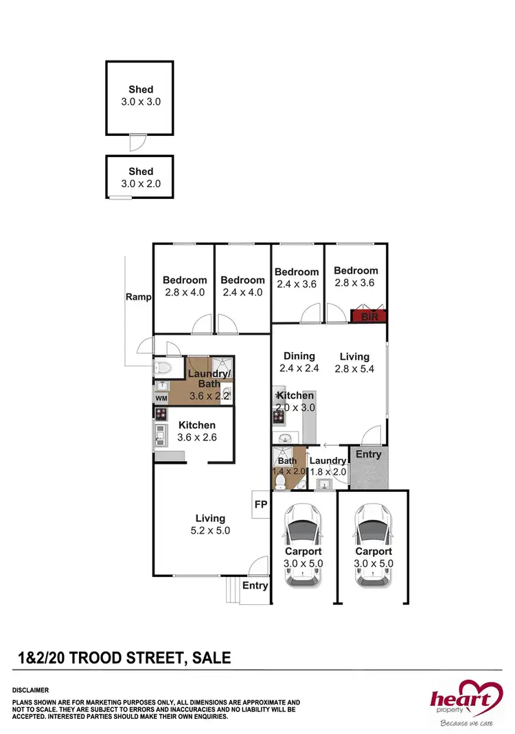 Floorplan of Homely unit listing, 20 Trood Street, Sale VIC 3850