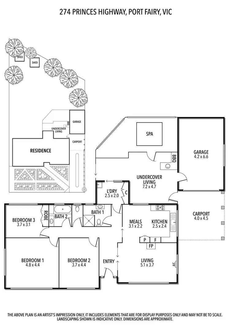 Floorplan of Homely house listing, 274 Princes Highway, Port Fairy VIC 3284