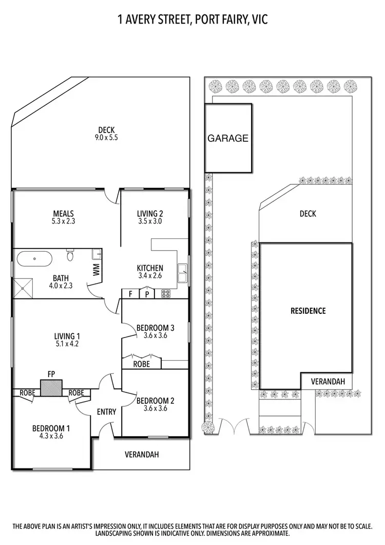 Floorplan of Homely house listing, 1 Avery Street, Port Fairy VIC 3284