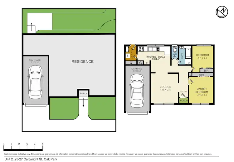 Floorplan of Homely unit listing, 2/25-27 Cartwright Street, Oak Park VIC 3046