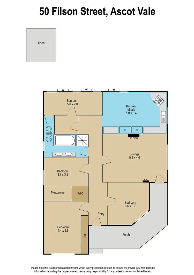 Floorplan of Homely house listing, 50 FILSON STREET, Ascot Vale VIC 3032