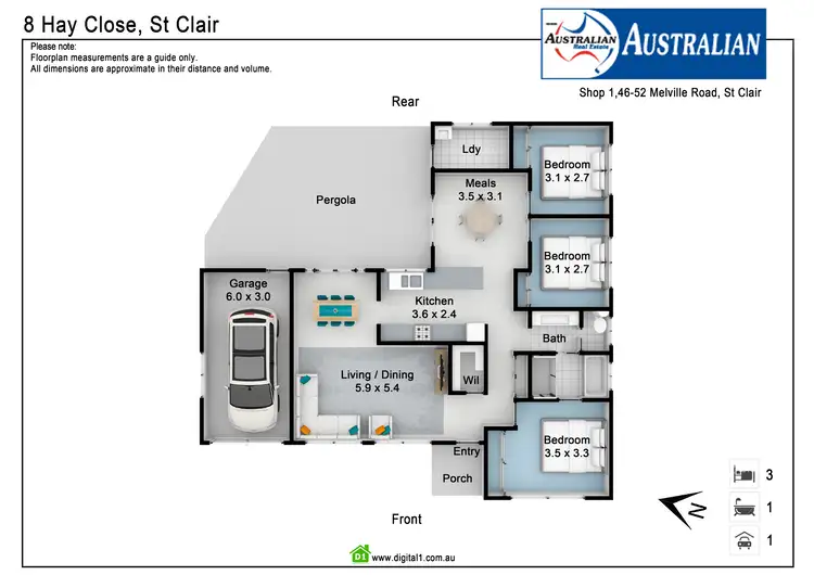 Floorplan of Homely house listing, 8 Hay Close, St Clair NSW 2759