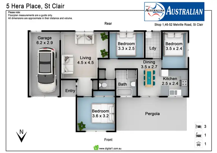 Floorplan of Homely house listing, 5 Hera Place, St Clair NSW 2759