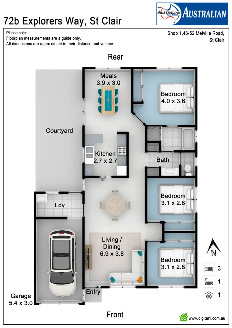 Floorplan of Homely house listing, 72B Explorers Way, St Clair NSW 2759
