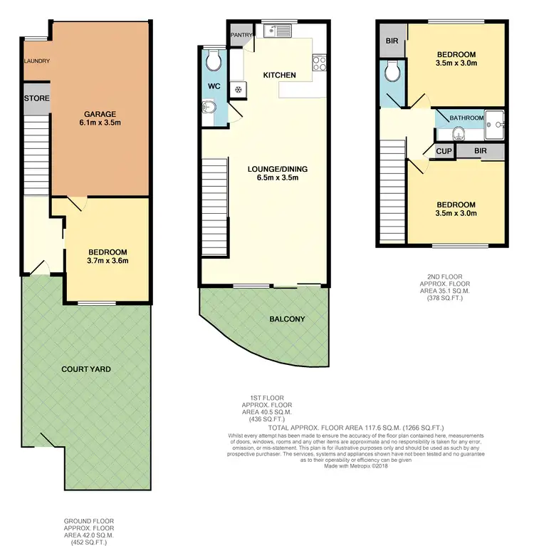 Floorplan of Homely townhouse listing, 2/3 Bradford Street, Labrador QLD 4215