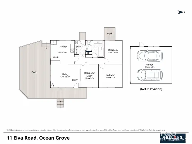 Floorplan of Homely house listing, 11 ELVA ROAD, Ocean Grove VIC 3226