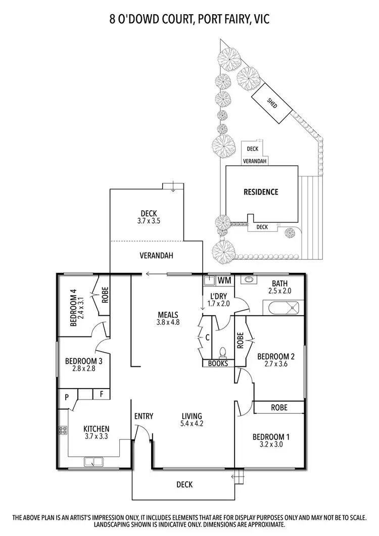 Floorplan of Homely house listing, 8 Odowd Court, Port Fairy VIC 3284