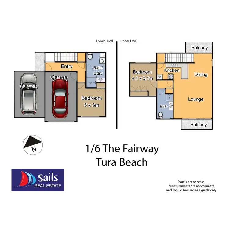 Floorplan of Homely unit listing, 1/6 The Fairway, Tura Beach NSW 2548