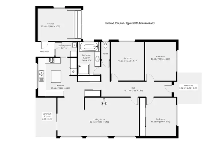 Floorplan of Homely house listing, 6 Parkin Street, Allendale VIC 3364