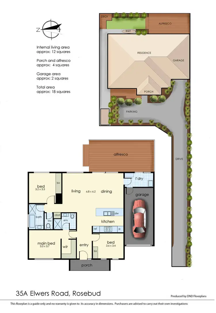 Floorplan of Homely unit listing, 35a Elwers Road, Rosebud VIC 3939
