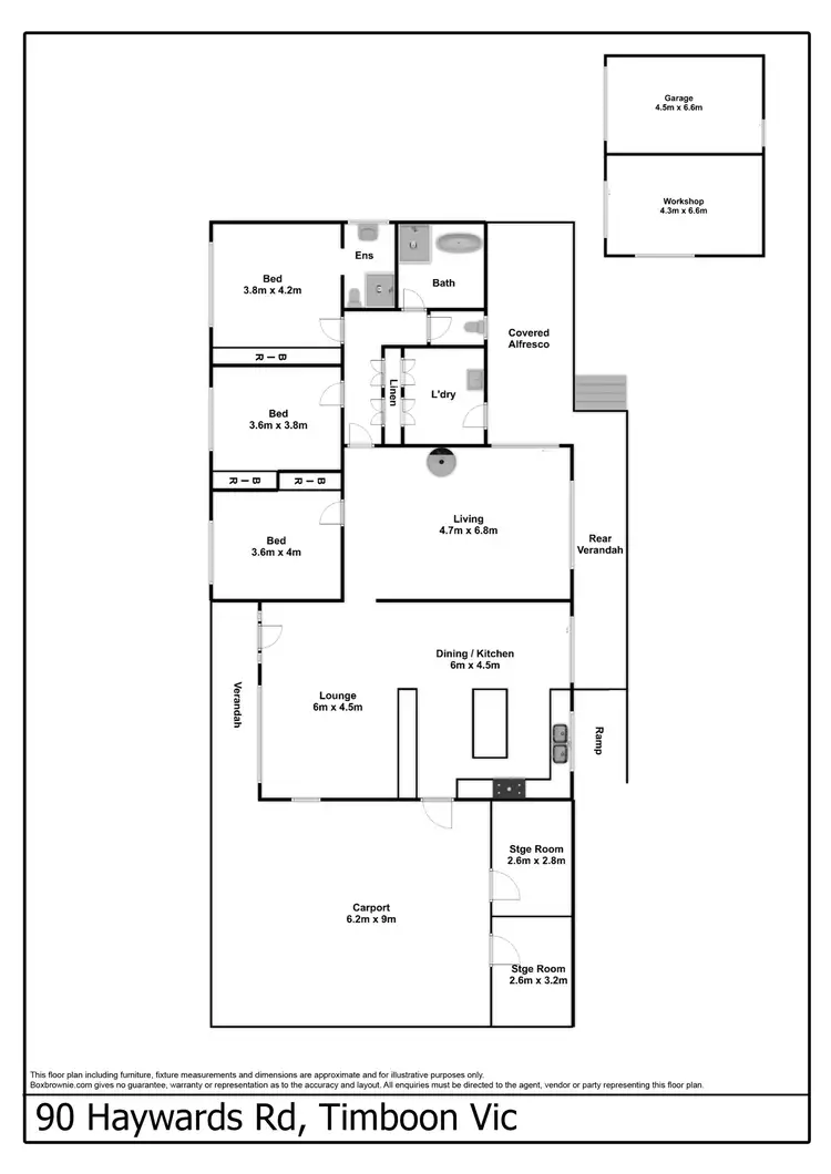 Floorplan of Homely house listing, 90 Haywards Road, Timboon VIC 3268