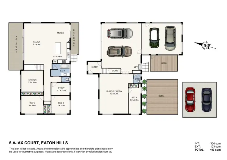 Floorplan of Homely house listing, 5 AJAX COURT, Eatons Hill QLD 4037