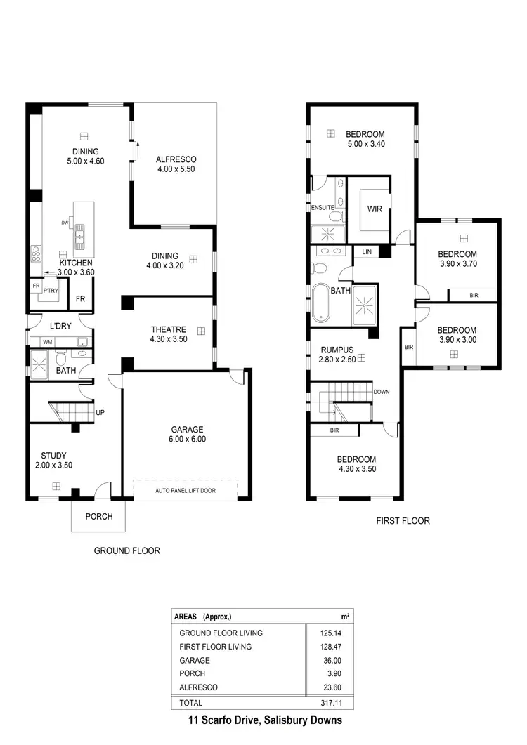 Floorplan of Homely house listing, 11 Scarfo Drive, Salisbury Downs SA 5108