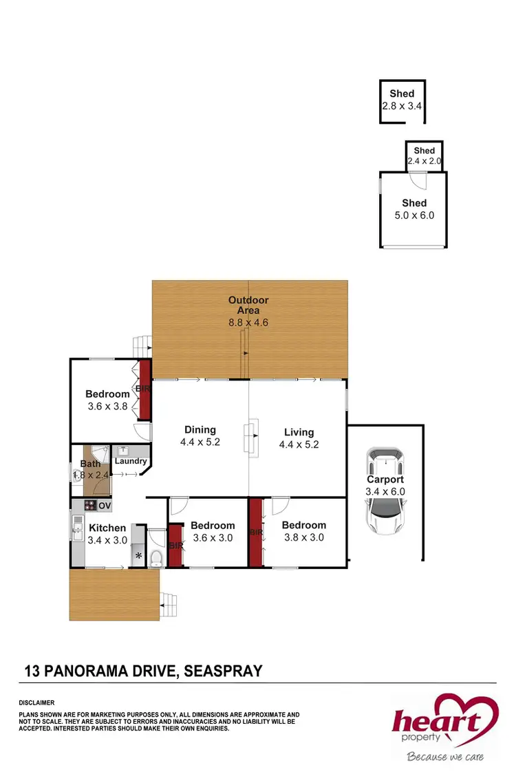Floorplan of Homely house listing, 13 Panorama Drive, Seaspray VIC 3851