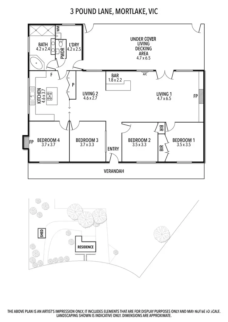 Floorplan of Homely rural property listing, 3 Pound Lane, Mortlake VIC 3272