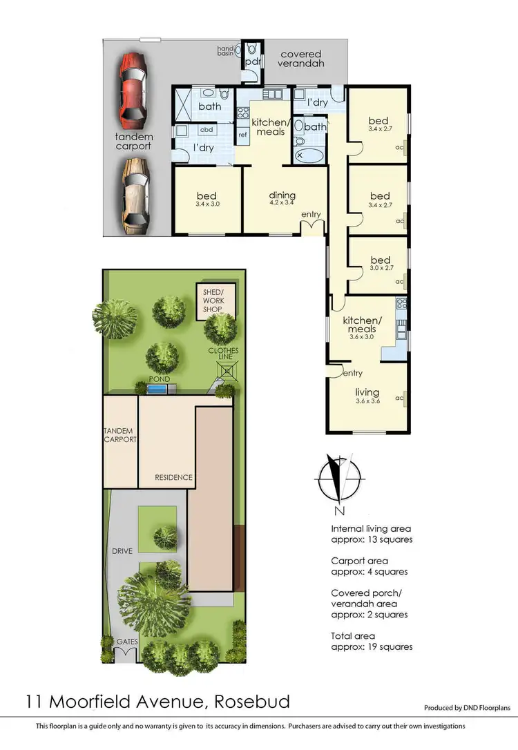 Floorplan of Homely house listing, 11 Moorfield Avenue, Rosebud VIC 3939