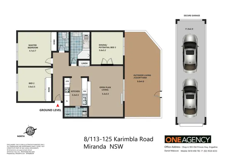 Floorplan of Homely unit listing, 8/113-125 Karimbla Road, Miranda NSW 2228