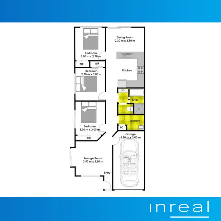 Floorplan of Homely townhouse listing, 2/3 Pardalote Place, Glenmore Park NSW 2745