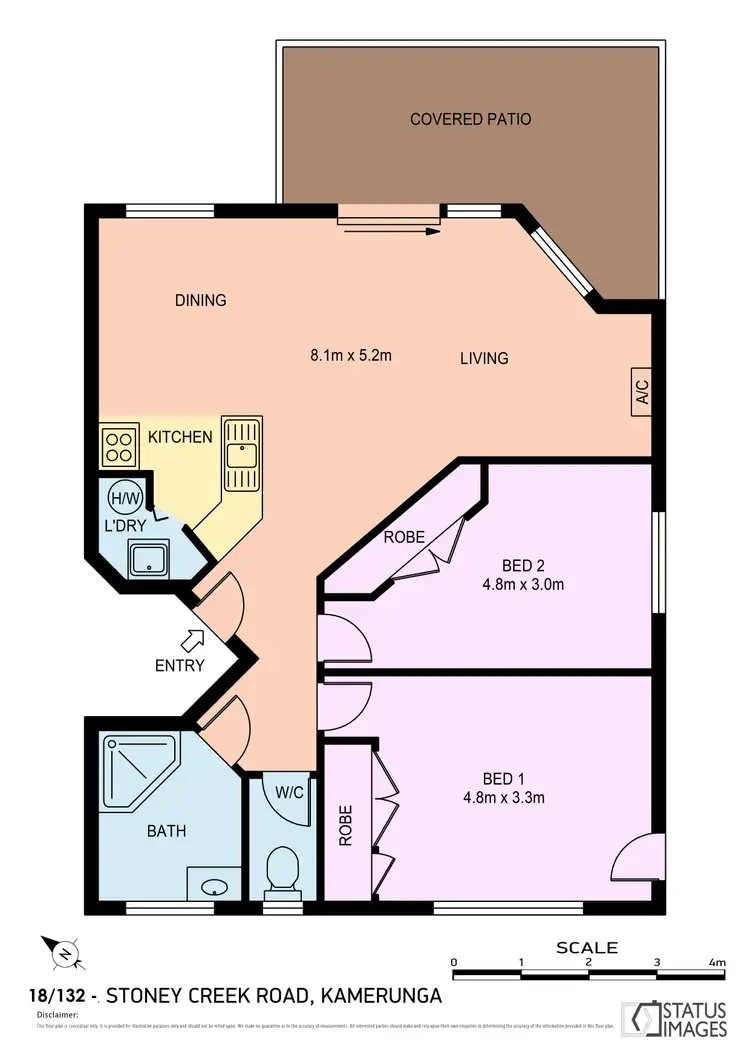 Floorplan of Homely unit listing, 18/132 Stoney Creek Road, Kamerunga QLD 4870