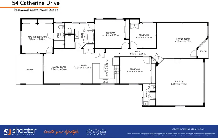Floorplan of Homely house listing, 54 Catherine Drive, Dubbo NSW 2830