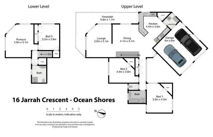 Floorplan of Homely house listing, 16 Jarrah Crescent, Ocean Shores NSW 2483