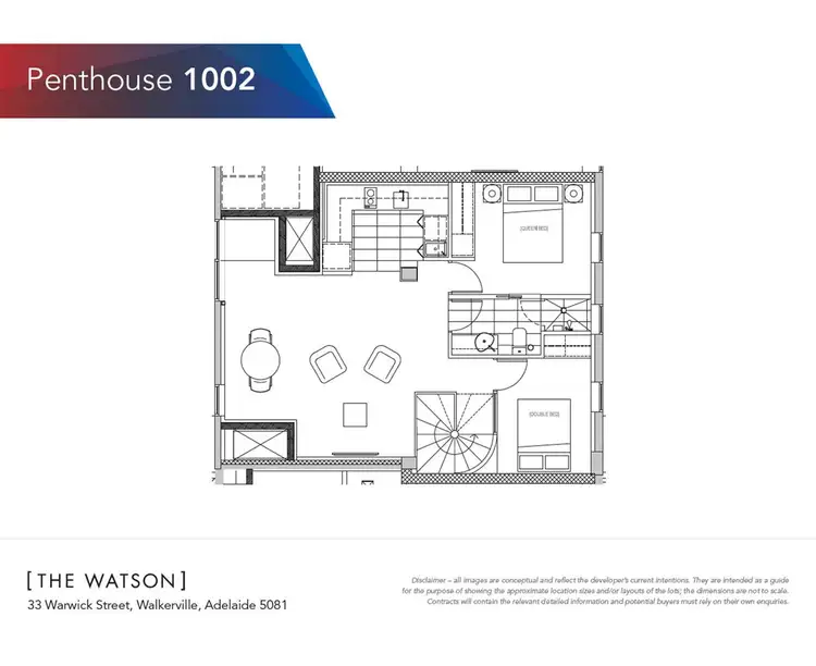 Floorplan of Homely apartment listing, 1002/33 Warwick Street, Walkerville SA 5081