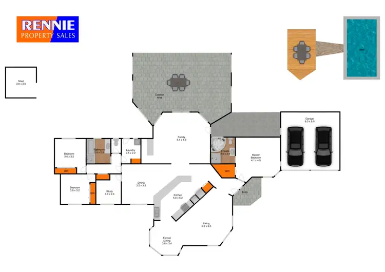 Floorplan of Homely house listing, 7 Denise Court, Churchill VIC 3842