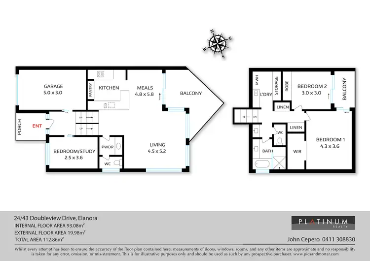 Floorplan of Homely townhouse listing, 24/43 Doubleview Drive, Elanora QLD 4221