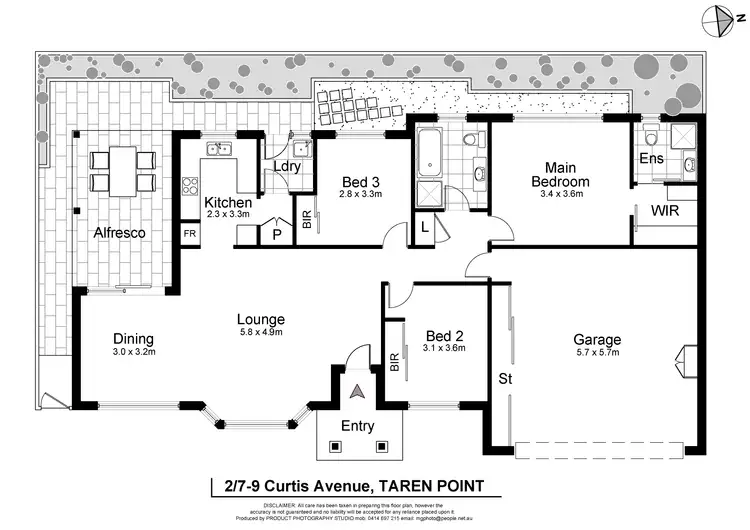 Floorplan of Homely villa listing, 2/7-9 Curtis Avenue, Taren Point NSW 2229
