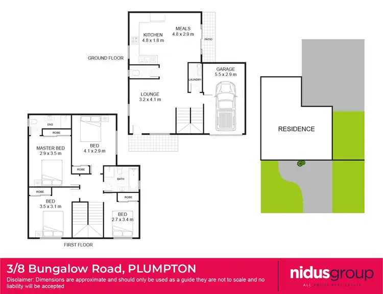 Floorplan of Homely townhouse listing, 3/8-10 Bungalow Road, Plumpton NSW 2761