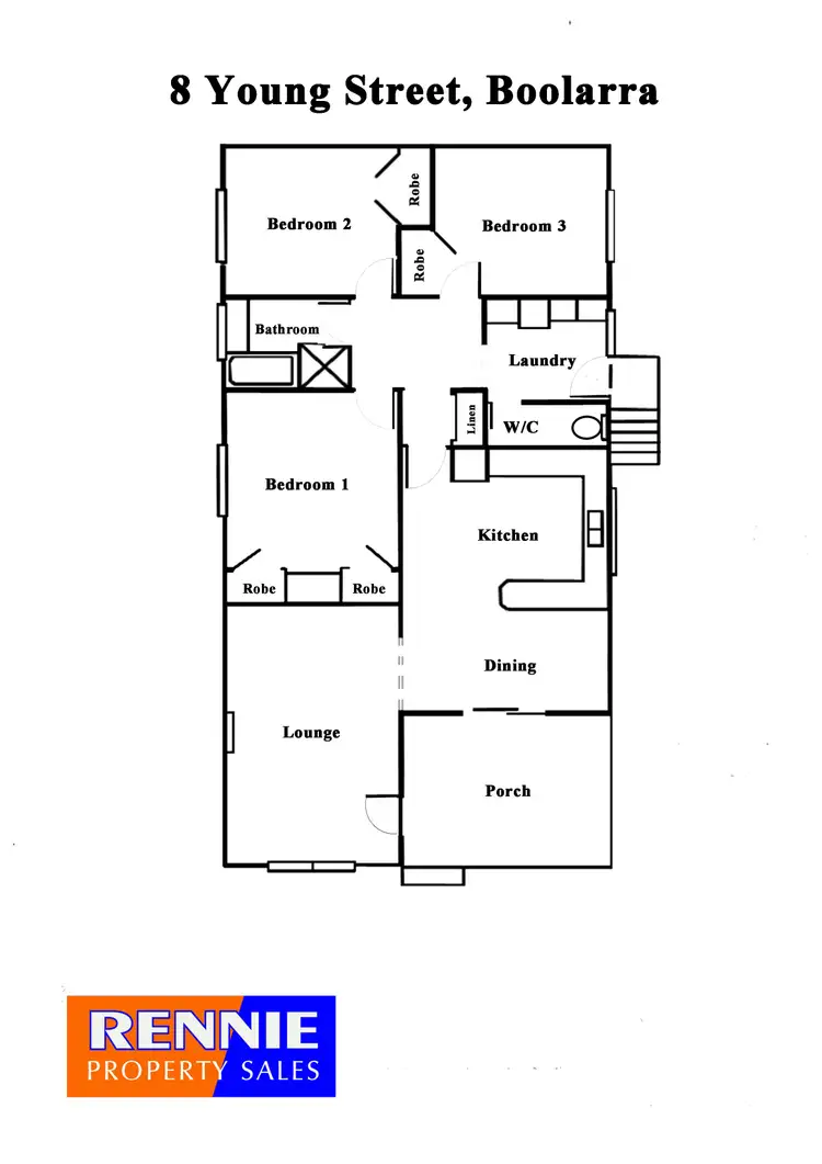 Floorplan of Homely house listing, 8 Young Street, Boolarra VIC 3870