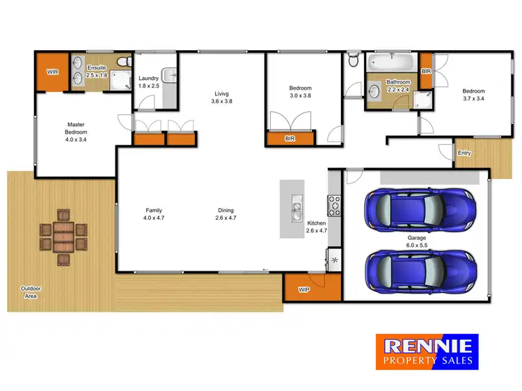 Floorplan of Homely house listing, 3 Rieniets Way, Yinnar VIC 3869