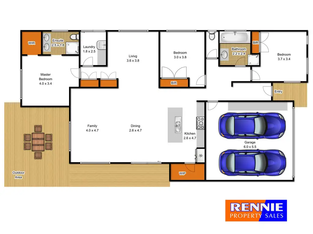 Floorplan of Homely house listing, 3 Rieniets Way, Yinnar VIC 3869