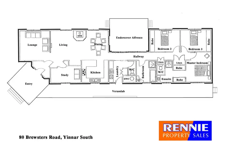 Floorplan of Homely rural property listing, 80 Brewsters Road, Yinnar South VIC 3869